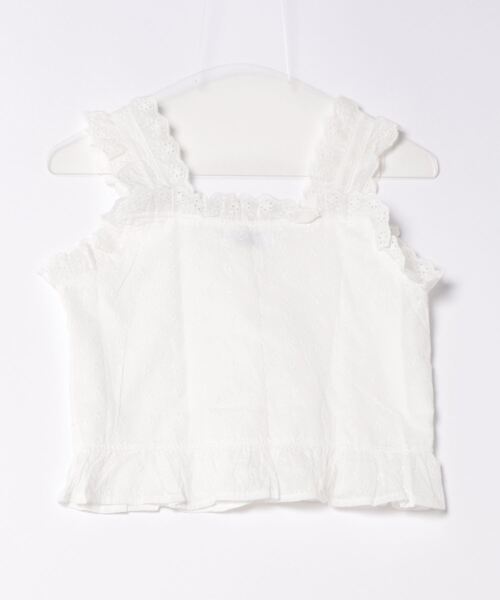 Mayree（メイリー）の「【Mayree】コットンフリルキャミ（Tシャツ/カットソー・レディース・パープル/ホワイト・SMALL/MEDIUM/LARGE/X-LARGE）」の7枚目の写真