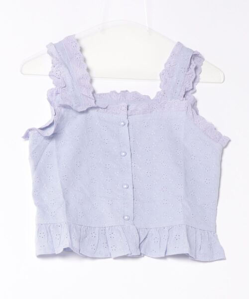 Mayree（メイリー）の「【Mayree】コットンフリルキャミ（Tシャツ/カットソー・レディース・パープル/ホワイト・SMALL/MEDIUM/LARGE/X-LARGE）」の11枚目の写真