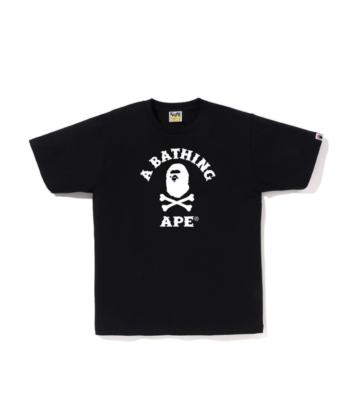 A BATHING APE(アベイシングエイプ)の「APE CROSSBONE COLLEGE TEE M(Tシャツ/カットソー・メンズ・グリーン/パープル/ブラック/ホワイト・MEDIUM/SMALL/LARGE/X-LARGE/XX-LARGE)」の3枚目の写真