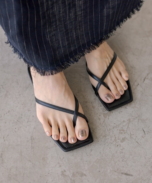 RIVE DROITE（リヴドロワ）の「クロストングサンダル（サンダル・レディース・ブラック/ブルー/キャメル・37/38）」の19枚目の写真