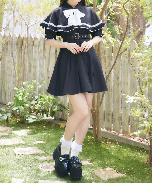 ROJITA（ロジータ）の「ケープワンピース（ワンピース・レディース・アイボリー/サックスブルー/ブラック・FREE）」の14枚目の写真