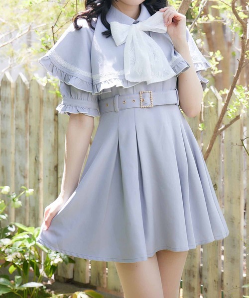 ROJITA（ロジータ）の「ケープワンピース（ワンピース・レディース・アイボリー/サックスブルー/ブラック・FREE）」の21枚目の写真