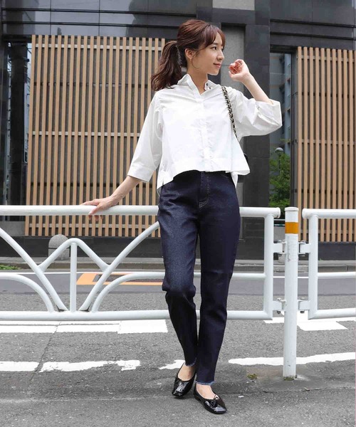 Healthy denim(ヘルシーデニム)の「ハイライズテーパードパンツ H.Salt Highrise【Healthy Denim/ヘルシーデニム】(デニムパンツ・レディース・ブルー/インディゴブルー・22/23/24/21)」の4枚目の写真