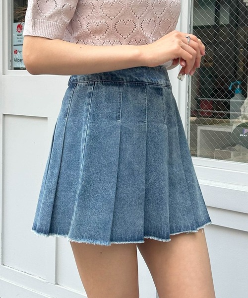 INGNI(イング)の「デニムプリーツスカート(スカート・レディース・ライトグレー/ブルー系その他3・FREE)」の6枚目の写真