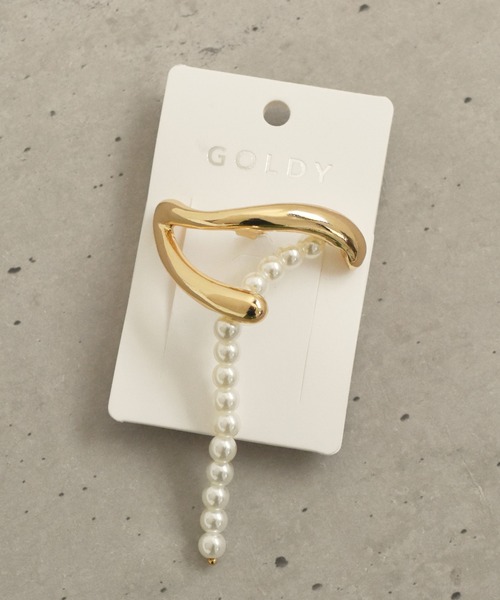 GOLDY(ゴールディ)の「メタル ライン ハング パール ヘアカフ(ヘアゴム・レディース・ゴールド/シルバー系その他/ゴールド系その他/シルバー・FREE)」の10枚目の写真