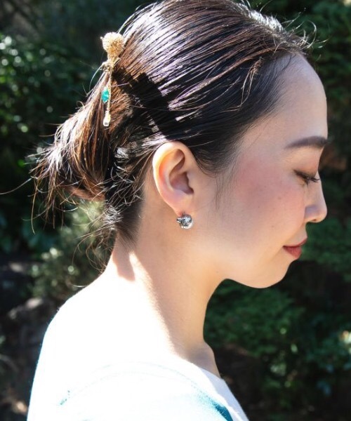 カヤ(カヤ)の「【カヤ】七宝ほたるピアス(ピアス(両耳用)・レディース・ゴールド×ブラウン/ゴールド/シルバー・FREE)」の5枚目の写真