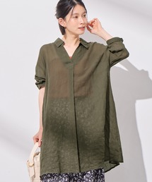 綿素材Ａラインスキッパーワンピース