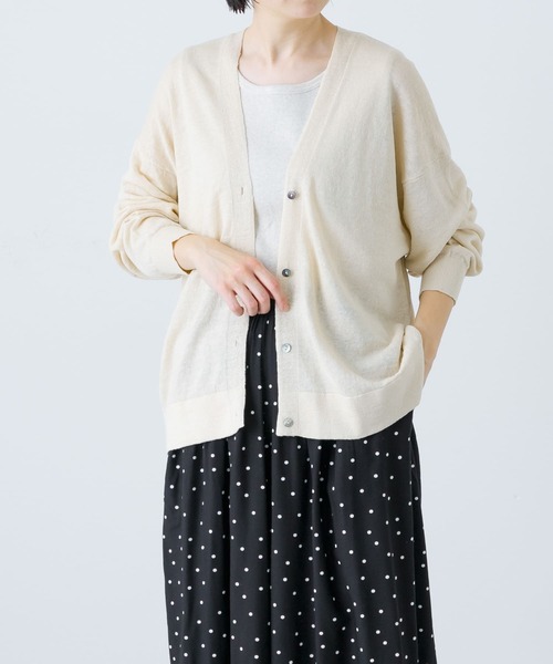 美品 nest Robeリネン ボレロ カーディガン ベージュ 6分袖 美品 nest Robeリネン ボレロ カーディガン ベージュ 6分袖