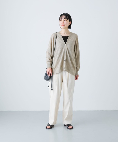 かぐれ(カグレ)の「リネンニットカーディガン(カーディガン/ボレロ・レディース・ライトベージュ/ブラック/ナチュラル・FREE)」の19枚目の写真