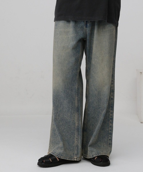 RAGEBLUE（レイジブルー）の「10オンス/ヴィンテージライクデニム/セミワイドフレアパンツ（デニムパンツ・メンズ・ブルー/グレー・LARGE/MEDIUM/SMALL）」の11枚目の写真