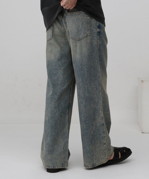 RAGEBLUE（レイジブルー）の「10オンス/ヴィンテージライクデニム/セミワイドフレアパンツ（デニムパンツ・メンズ・ブルー/グレー・LARGE/MEDIUM/SMALL）」の7枚目の写真