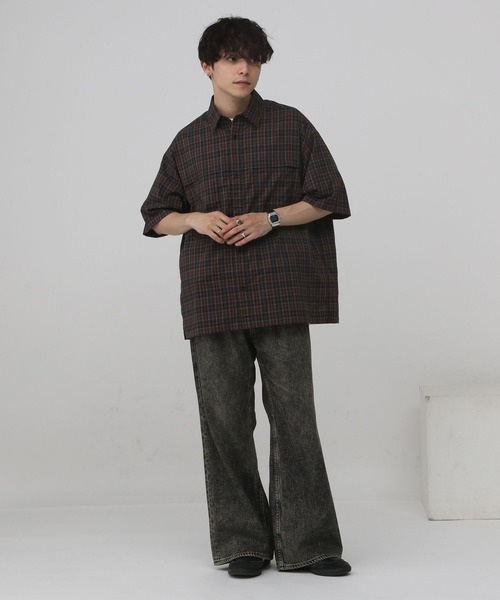 RAGEBLUE（レイジブルー）の「10オンス/ヴィンテージライクデニム/セミワイドフレアパンツ（デニムパンツ・メンズ・ブルー/グレー・LARGE/MEDIUM/SMALL）」の20枚目の写真