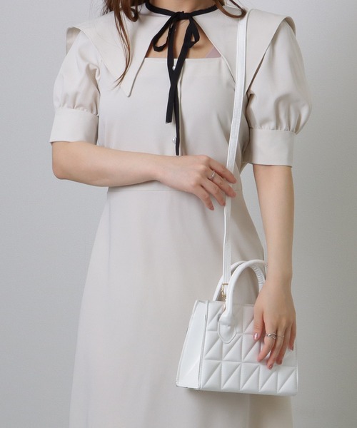 Lace Ladies（レースレディース）の「2WAY ステッチ スクエア ショルダーバッグ（ショルダーバッグ・レディース・ブラック/ベージュ/ホワイト/ブラウン・FREE）」の7枚目の写真