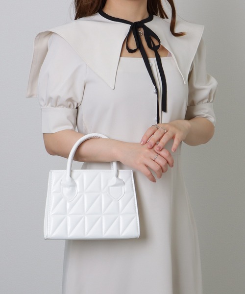 Lace Ladies（レースレディース）の「2WAY ステッチ スクエア ショルダーバッグ（ショルダーバッグ・レディース・ブラック/ベージュ/ホワイト/ブラウン・FREE）」の8枚目の写真