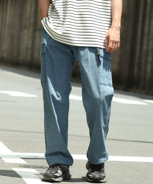 GERRY(ジェリー)の「【GERRY/ジェリー】ストレッチシャンブレー&ストレッチポプリン クライミングカーゴ パンツ(カーゴパンツ・メンズ・サンドベージュ/オリーブ/ブラック/サックスブルー/ブルー・L/S/M/LL)」の1枚目の写真