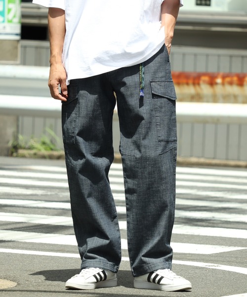 GERRY(ジェリー)の「【GERRY/ジェリー】ストレッチシャンブレー&ストレッチポプリン クライミングカーゴ パンツ(カーゴパンツ・メンズ・サンドベージュ/オリーブ/ブラック/サックスブルー/ブルー・L/S/M/LL)」の5枚目の写真