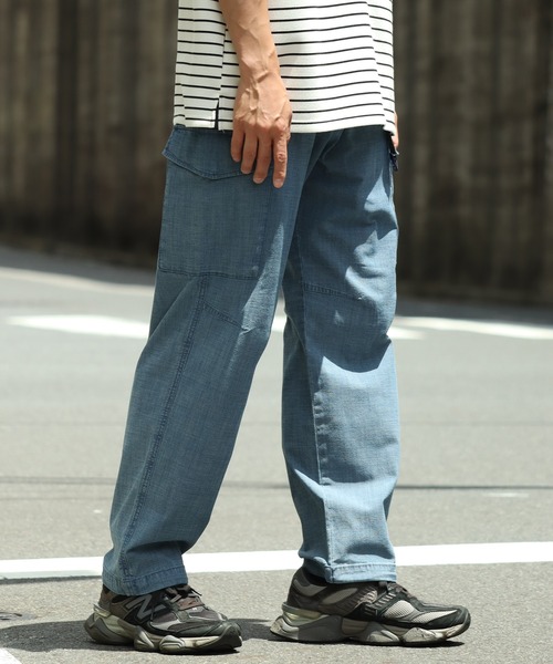 GERRY(ジェリー)の「【GERRY/ジェリー】ストレッチシャンブレー&ストレッチポプリン クライミングカーゴ パンツ(カーゴパンツ・メンズ・サンドベージュ/オリーブ/ブラック/サックスブルー/ブルー・L/S/M/LL)」の7枚目の写真