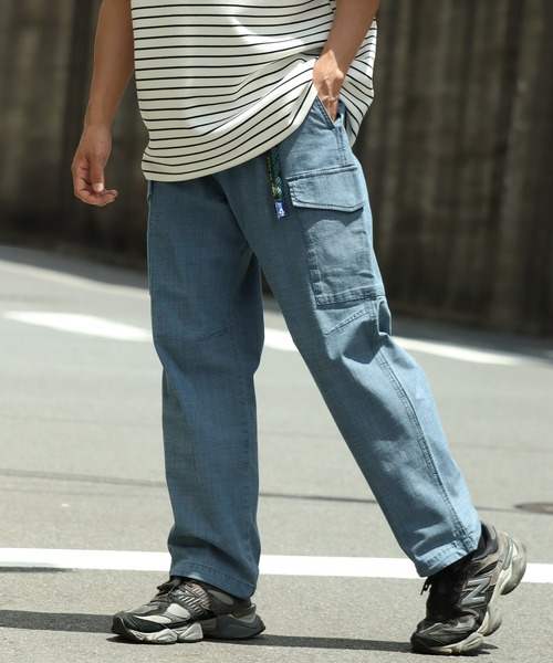 GERRY(ジェリー)の「【GERRY/ジェリー】ストレッチシャンブレー&ストレッチポプリン クライミングカーゴ パンツ(カーゴパンツ・メンズ・サンドベージュ/オリーブ/ブラック/サックスブルー/ブルー・L/S/M/LL)」の8枚目の写真