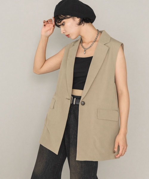 PAGEBOY(ページボーイ)の「ピケミドルジレ(ベスト・レディース・ブラック/グレー/ベージュ・FREE)」の19枚目の写真