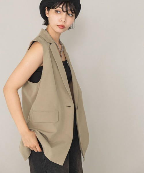 PAGEBOY(ページボーイ)の「ピケミドルジレ(ベスト・レディース・ブラック/グレー/ベージュ・FREE)」の21枚目の写真