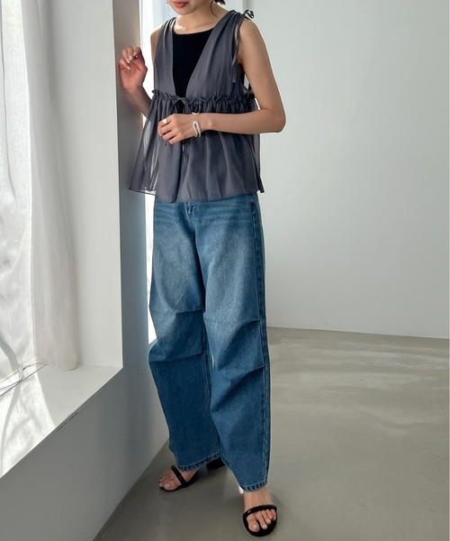aluna / タックデニムパンツ XS Tack denim pants | aluna