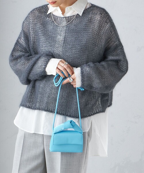 ADD CULUMN（アドカラム）の「ADD CULUMN:WAFT MICRO SHOULDER（ショルダーバッグ・レディース・ブラック/ライトブルー/シルバー・ONE SIZE）」の21枚目の写真