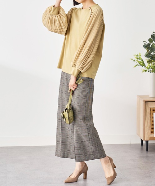 BELLUNA PLUS(ベルーナ)の「パール釦使い袖プリーツプルオーバー(Tシャツ/カットソー・レディース・ネイビー/キャメル・X-LARGE/LARGE/MEDIUM)」の11枚目の写真