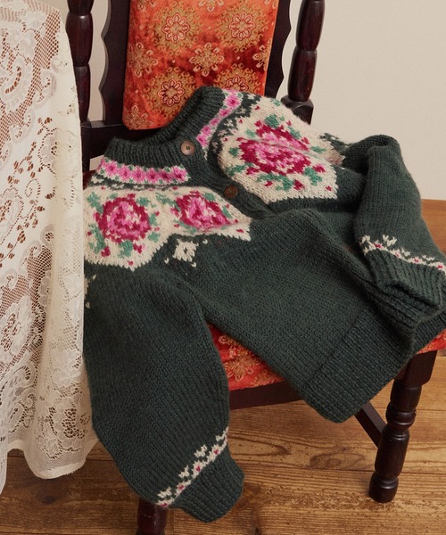 美品✨CHIID WOMAN 2WAY ネパールギルボックス花柄求心プルオーバー CHILD WOMAN - ネパールギルボックス 花柄求心プルオーバー