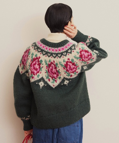 美品✨CHIID WOMAN 2WAY ネパールギルボックス花柄求心プルオーバー CHILD WOMAN - ネパールギルボックス 花柄求心プルオーバー