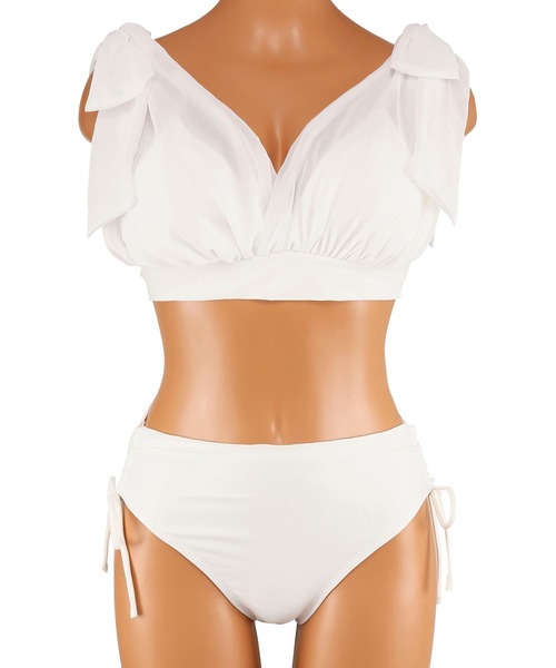 三愛水着楽園　水着　シフォン　2025 セール】シフォンリボンビキニ【BLUE EDGE】（水着）｜San-ai