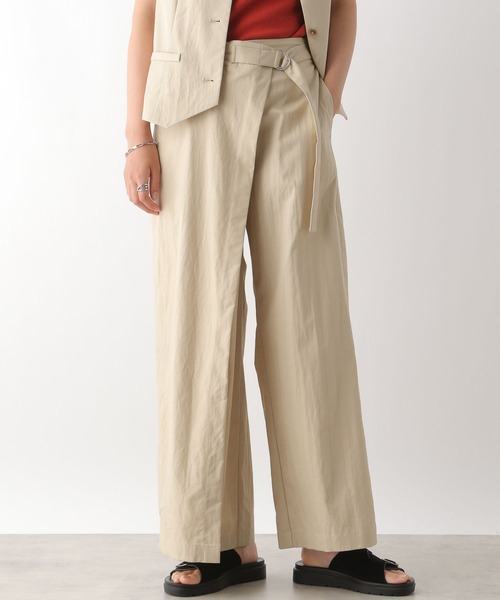 LEPSIM（レプシィム）の「リネン混ラップパンツ　124123（その他パンツ・レディース・チャコールグレー/アイボリー/カーキブラウン・FREE）」の15枚目の写真