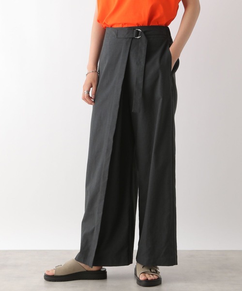 LEPSIM（レプシィム）の「リネン混ラップパンツ　124123（その他パンツ・レディース・チャコールグレー/アイボリー/カーキブラウン・FREE）」の20枚目の写真