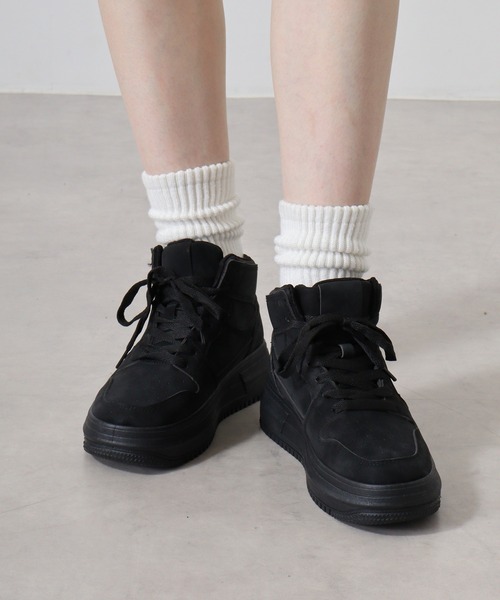 厚底7.5cm★ハイカットスニーカー★お出かけ＆アウトドア★年中OK★安定感抜群 楽天市場】スニーカー 厚底 ハイカットインヒール スニーカー
