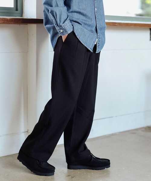 B:MING by BEAMS（ビーミングバイビームス）の「ウォーム ワイド パンツ（その他パンツ・メンズ・ブラック/ブラウン系その他5/ネイビー・SMALL/MEDIUM/LARGE/X-LARGE）」の8枚目の写真