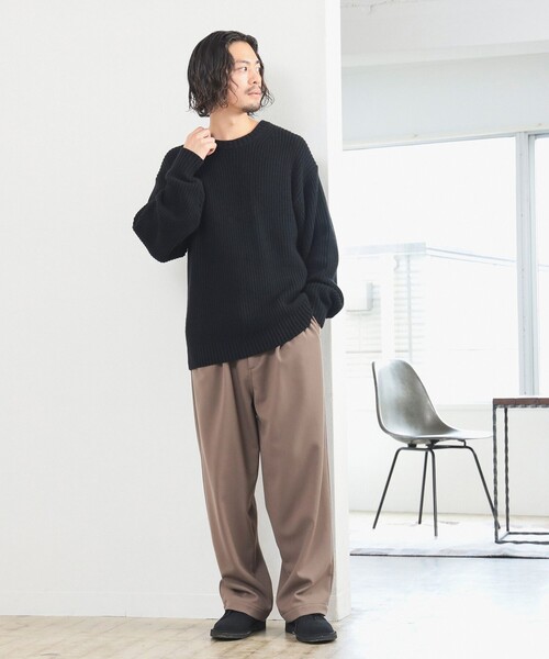 B:MING by BEAMS（ビーミングバイビームス）の「ウォーム ワイド パンツ（その他パンツ・メンズ・ブラック/ブラウン系その他5/ネイビー・SMALL/MEDIUM/LARGE/X-LARGE）」の14枚目の写真