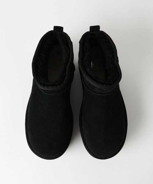 UGG グレー プラットフォームショートブーツ 5 未使用 UGGオーストラリア Neumel Platform UGGロゴ プラットフォーム
