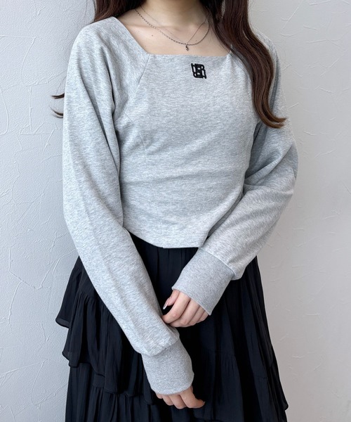 Heather(ヘザー)の「ヘムデザインロゴ裏毛スウェット 144356(スウェット・レディース・チャコールグレー/グレー/オートミール・FREE)」の8枚目の写真