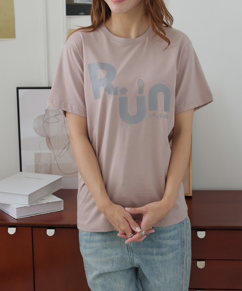 Girly Doll(ガーリードール)の「オリジナルプリントRUNTシャツ(Tシャツ/カットソー・レディース・ピンク/ベージュ/ダークグレー・F)」の15枚目の写真