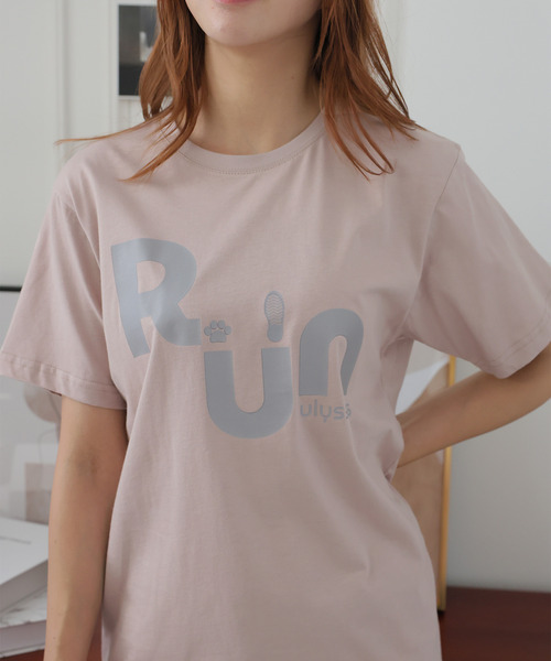 Girly Doll(ガーリードール)の「オリジナルプリントRUNTシャツ(Tシャツ/カットソー・レディース・ピンク/ベージュ/ダークグレー・F)」の19枚目の写真