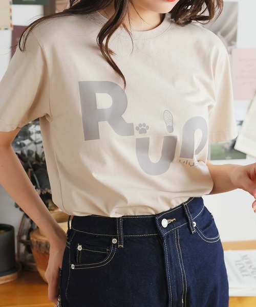 Girly Doll(ガーリードール)の「オリジナルプリントRUNTシャツ(Tシャツ/カットソー・レディース・ピンク/ベージュ/ダークグレー・F)」の21枚目の写真