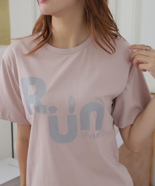 Girly Doll(ガーリードール)の「オリジナルプリントRUNTシャツ(Tシャツ/カットソー・レディース・ピンク/ベージュ/ダークグレー・F)」の22枚目の写真