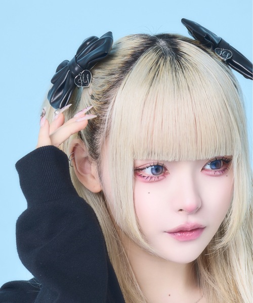 Hauls(ハウルズ)の「PU双子クリップ(バレッタ/ヘアクリップ・レディース・ブラック・FREE)」の1枚目の写真