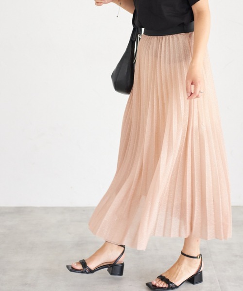 deux amour（ドゥーザムール）の「ラメプリーツスカート（Tシャツ/カットソー・レディース・シルバー/グレー/ピンク・FREE）」の3枚目の写真