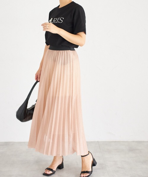 deux amour（ドゥーザムール）の「ラメプリーツスカート（Tシャツ/カットソー・レディース・シルバー/グレー/ピンク・FREE）」の14枚目の写真