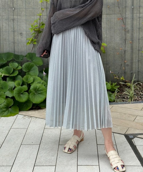 deux amour（ドゥーザムール）の「ラメプリーツスカート（Tシャツ/カットソー・レディース・シルバー/グレー/ピンク・FREE）」の21枚目の写真