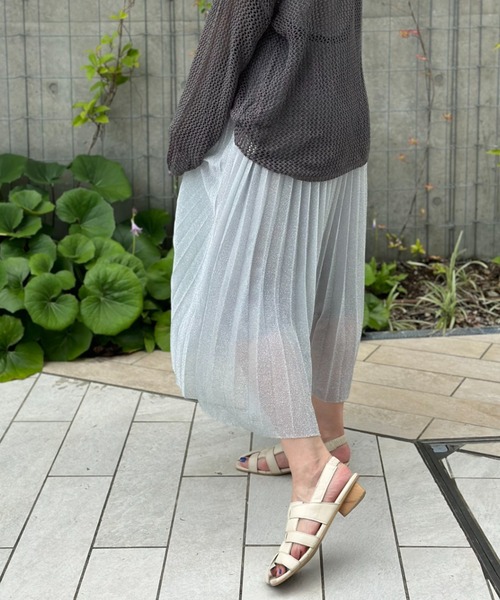 deux amour（ドゥーザムール）の「ラメプリーツスカート（Tシャツ/カットソー・レディース・シルバー/グレー/ピンク・FREE）」の22枚目の写真