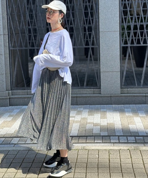 deux amour（ドゥーザムール）の「ラメプリーツスカート（Tシャツ/カットソー・レディース・シルバー/グレー/ピンク・FREE）」の12枚目の写真