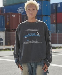 SHORT ROUND/ピグメントスリーブロゴT