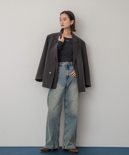 SENSE OF PLACE by URBAN RESEARCH（センスオブプレイスバイアーバンリサーチ）の「2WAYルーズテーラードジャケット（テーラードジャケット・レディース・モカ/ブラック/グレー・ONE）」の18枚目の写真
