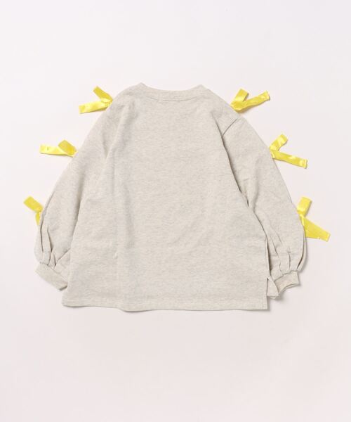 CALMIA（カルミア）の「ショルダーリボンスウェット（スウェット・キッズ・レッド/オフホワイト/ライトピンク・90/100/110/120/130/140/150）」の4枚目の写真